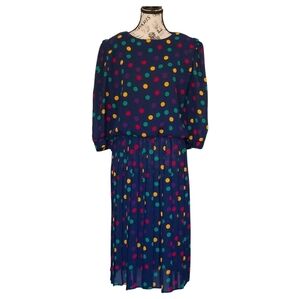 Vintage 80s Polka Dot Dress — playful retro